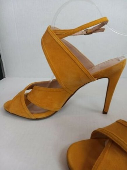 Sole Society Esme Spicy Mustard Suede Stiletto Heel Womens Sz 10 - Picture 9 of 12